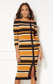 EVA MENDES COLLECTION - DAVEENA STRIPE SWEATER DRESS at NY&C